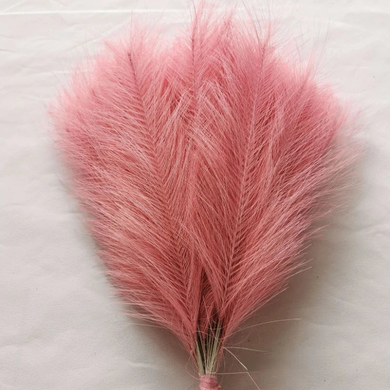 10Pcs Artificial Pampas Grass Bouquet for Home Bedroom Room Wedding Party Decoration Fake Plant Simulation Dried Flower Reed
