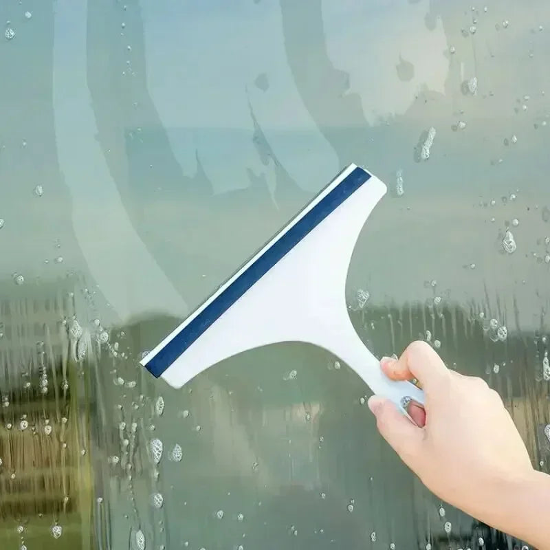 Squeegee Window Glass Wiper Scraper Household Cleaning Bathroom Mirror Cleaner with Silicone Blade Holder Hook Car Glass Shower