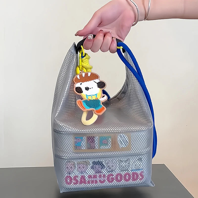 Durable Transparent Lunch Box Bag Waterproof Dirt Resistant Handheld Storage Bag Dstring Bag High Aesthetic Value