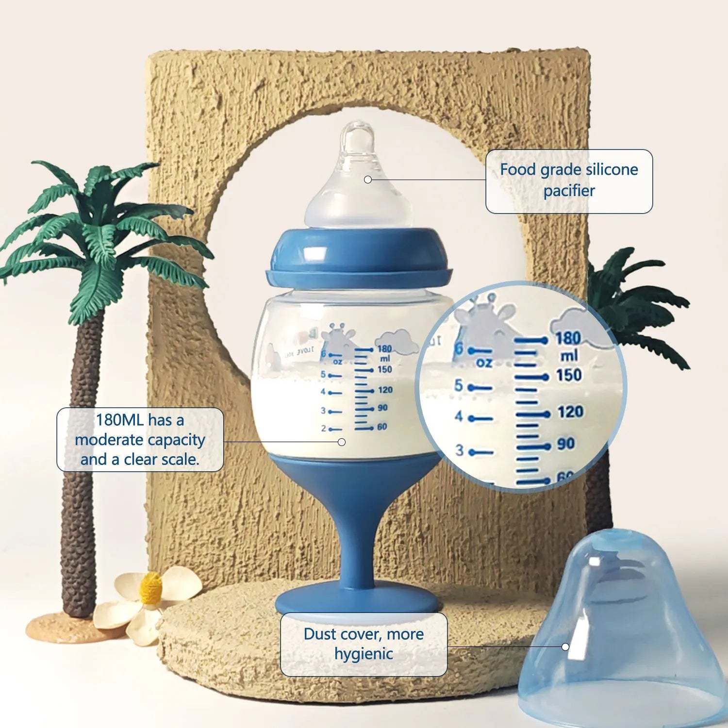 180ml goblet baby bottle, photography accessories, baby drinking water, household cup, direct drinking juice,Christmas gift