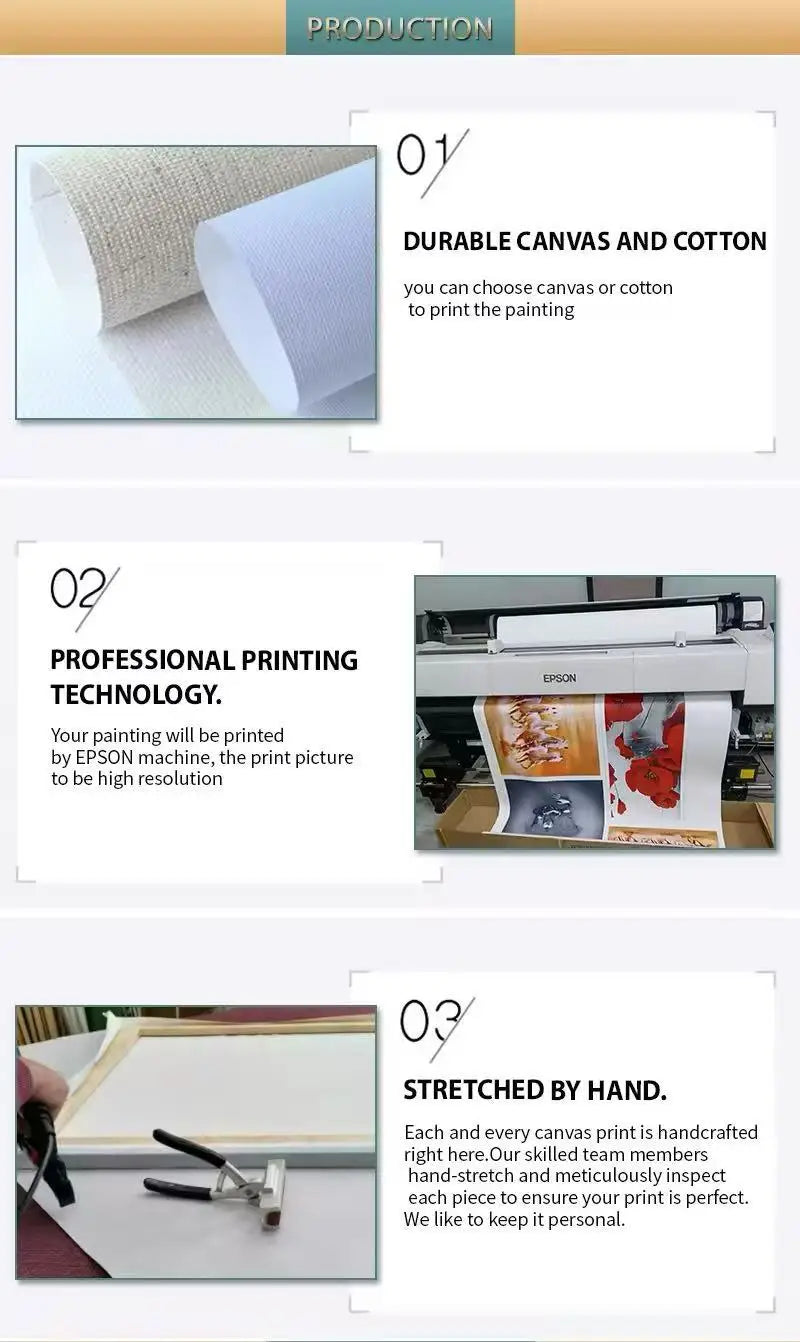 Time is Money Printed canvas painting - Wall art home decoration, suitable for home and office