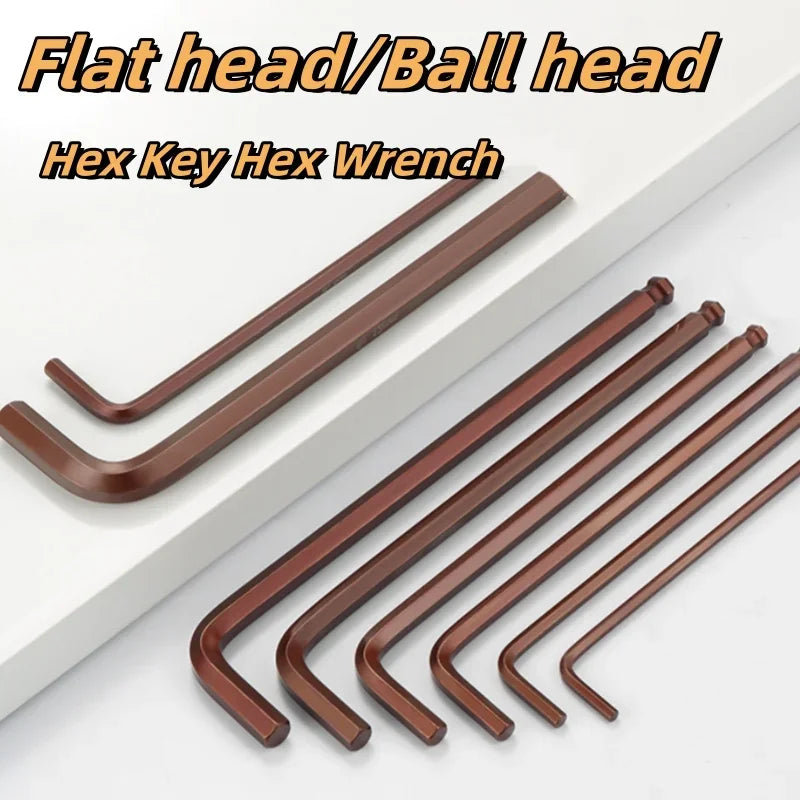 Hex Key Hex Wrench1.5/2/2.5/3/4/5/6/8/10/12/14/17mm Wrench Universal Allen Key Screwdriver Kit Multifunctional Repair Hand Tools
