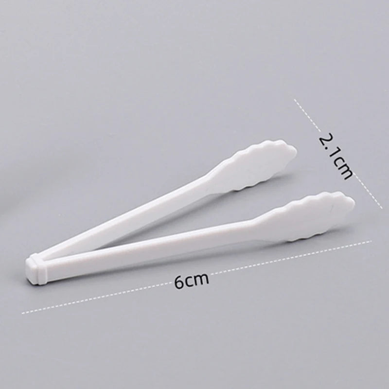 10Pcs Dollhouse Mini Cake Dessert Bread Clip Tweezers Food Clip Bread Tongs Model Tableware Cookware Kitchen Utensils Tools Toys