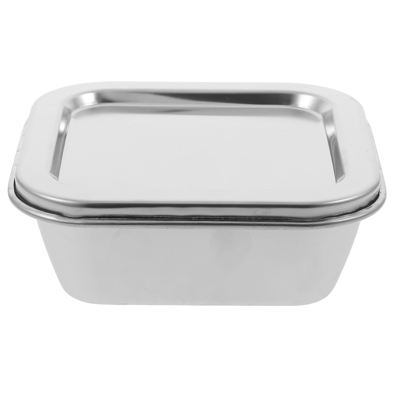 Stainless Steel Sample Storage Box 300ml Reliable Polished Surface Food Container Airtight Sample Holder for School Canteen