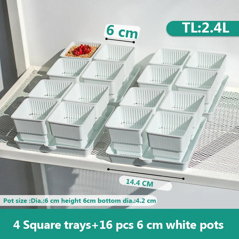 Meshpot 6cm/7cm Succulents Pot Plastic Flower Pot Cactus Planter Root Controlling Good Air System Garden Supplies Home Dec