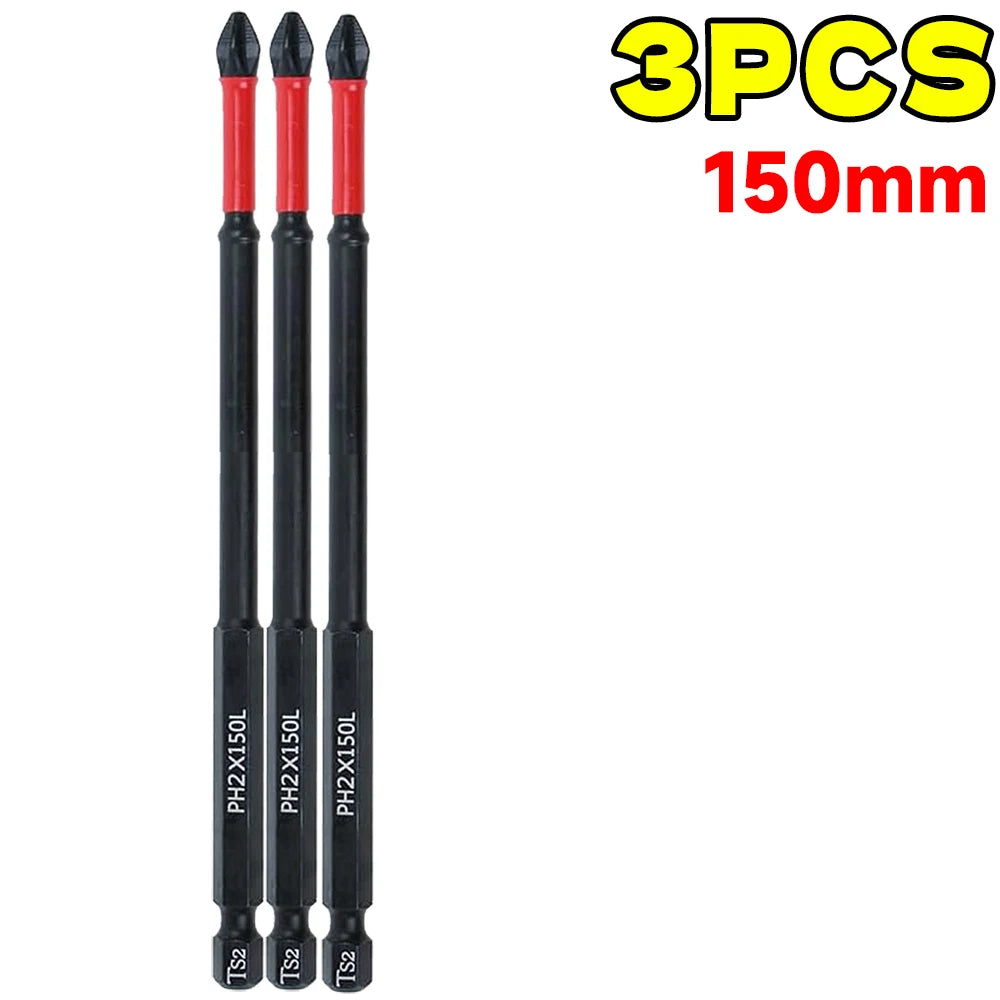 Powerful Magnetic Phillips Screwdriver Set Alloy Steel Anti-skid Electric Screwdriver Bits Impact Drill Bits Car Handheld Tools