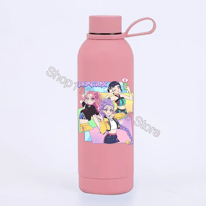 K Pop Demon Huntersd Water Bottles Kawaii Cartoon Thermos Bottle Kids Winter Outdoor Sports Water Cup Children Christmas Gifts
