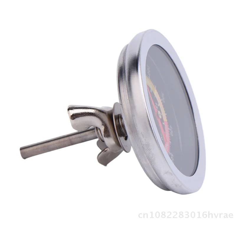 52mm Metal BBQ Grill Thermometer- Stainless Steel Large Dial Oven Temperature Gauge Easy-Read for Meat Cooking