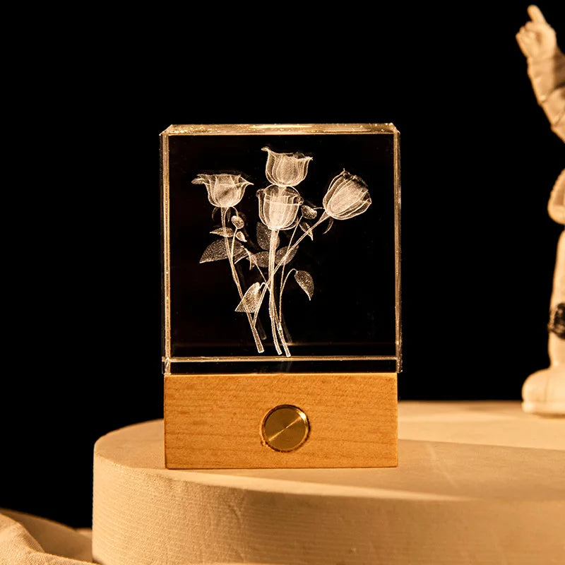 Astronomy Galaxy 3D Crystal Ball Table Lamp Moon Planet Galaxy Decor for Home Children's Table Lamp Party Birthday Xmas