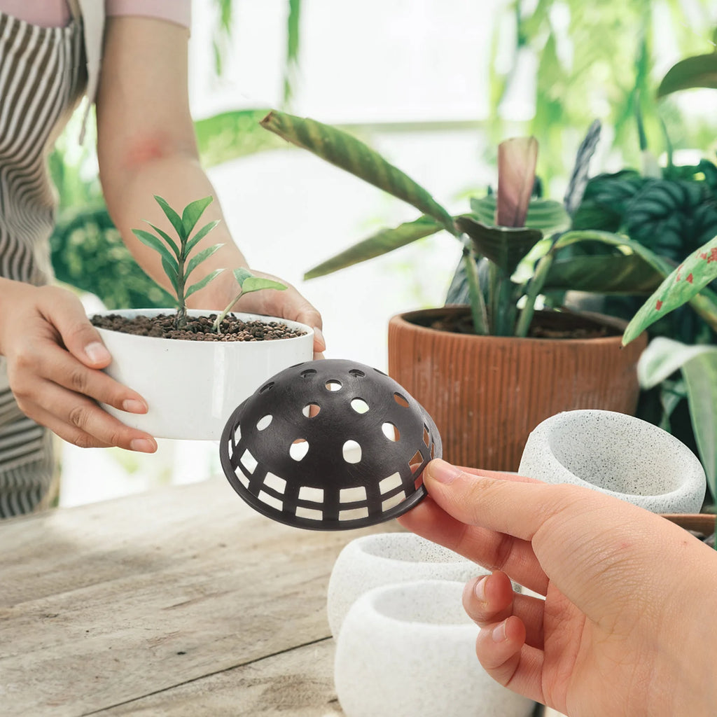 10pcs Planter Hole Mesh Mat Breathable Drainage Gasket For Flower Pot Bottom Prevent Soil Leakage Plastic Mesh Pad Garden Plant