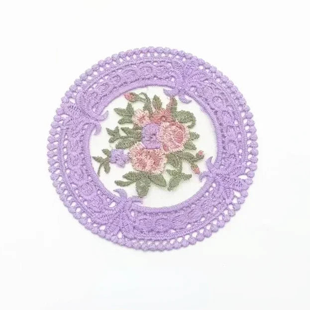 1Pc Dinning Lace Table Cover Embroidered Table Cloth Elegant Round Tablecloth Coffee Coasters Napkin Party Wedding Decoration