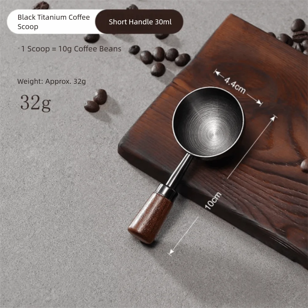 15/30ml Round Head Measuring Spoon Stainless Steel Wooden Handle Measuring Cup Measuring Accessory Home Kitchen Baking Tools