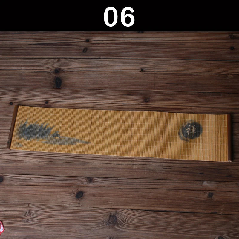 Tea Cup Mat Bamboo Weaving Heat Resistent Bamboo Table Placemat Tableware Zen Table Runner Coasters Tea Ceremony Accessories