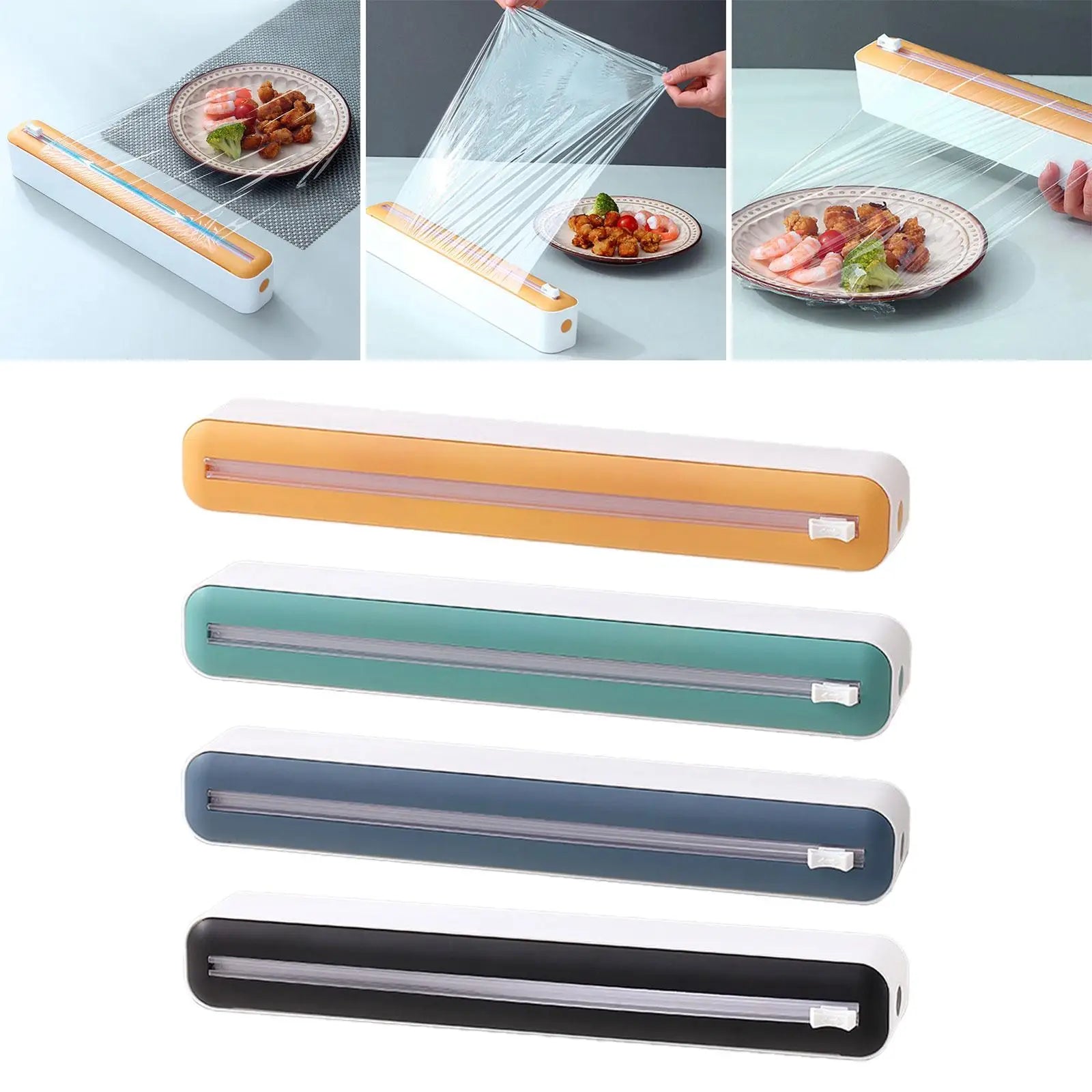 Cling Film Dispenser Kitchen Tool Slide Cutter Foil Dispenser with Cutter