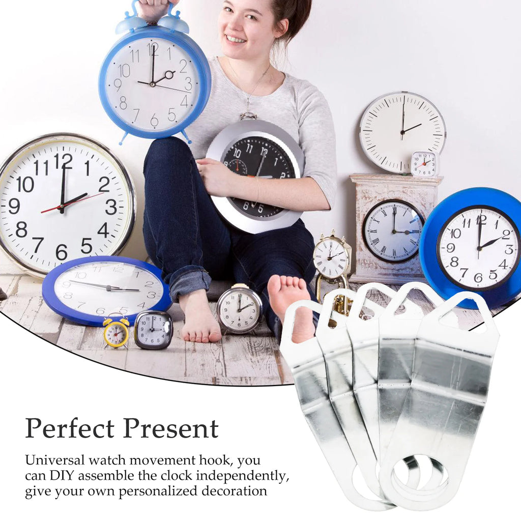 5 Pcs Clock Movement Hook Wall Clock Hooks Diy Clock Kit Clock Pendulum Hook Clock Parts Accessories Clock Replacement Kit Diy