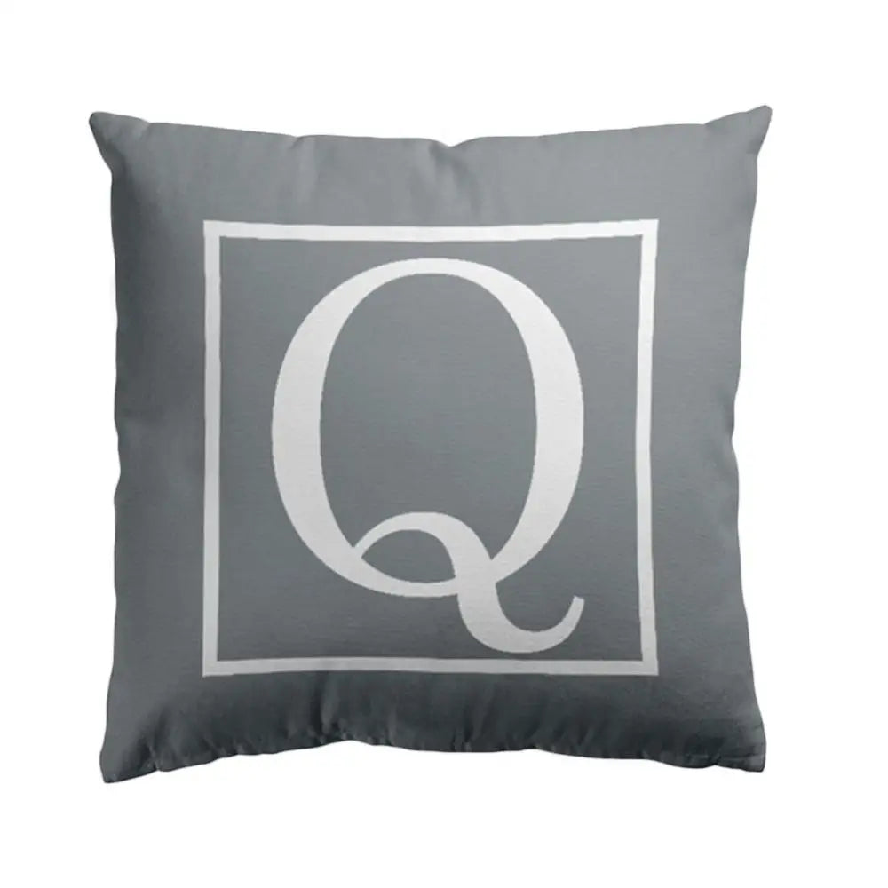 Pillow Cover Cushion Case 45x45cm English Letter Print Home Sofa Bed Car Decor