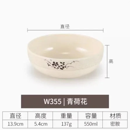 330ml Melamine small bowl commercial tableware plastic rice bowl soup bowl restaurant commercial