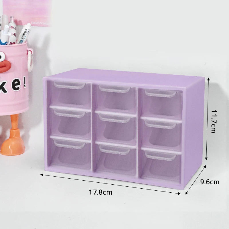 Multi-layer Desktop Storage Box Large Capacity Dustproof Organizing Box Multifunctional Transparent Six Grid Drawer Storage Box