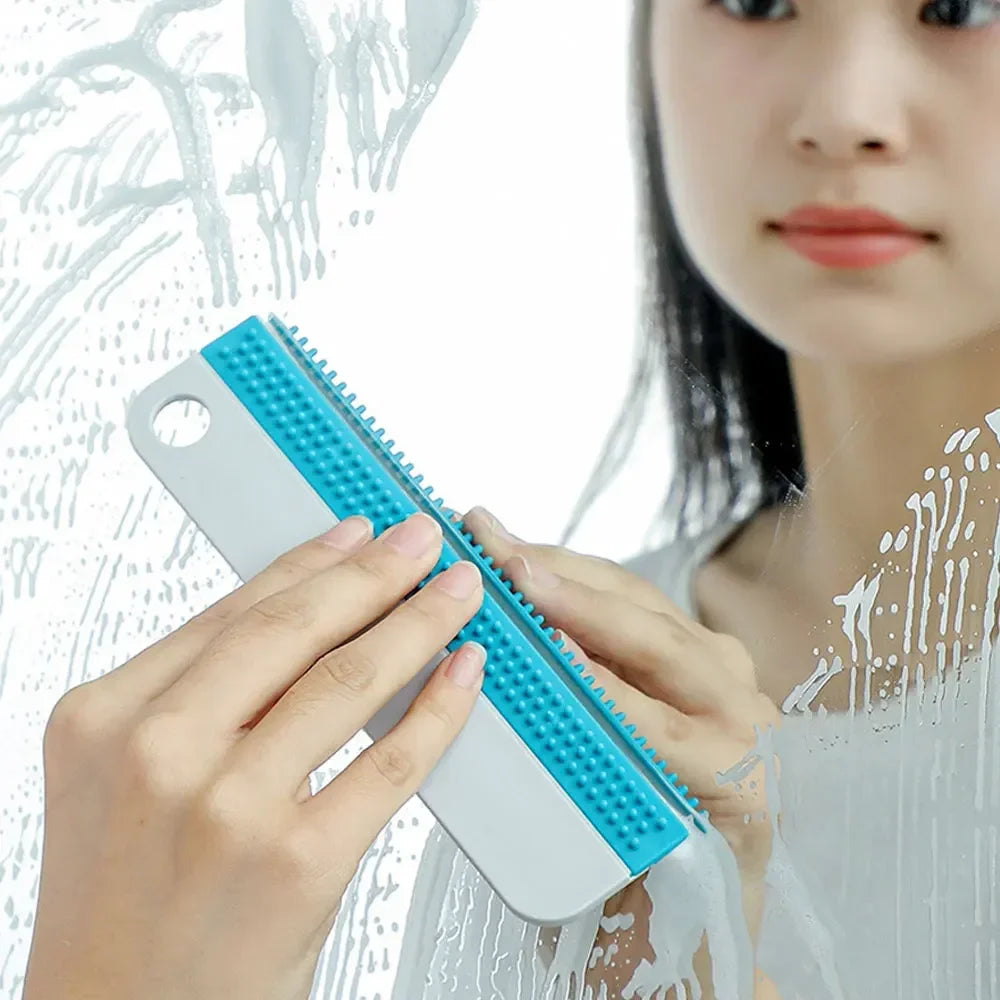 Soft Silicone Glass Wiper Scraper Window Cleaning Brush Kitchen Bathroom Glass Cleaning Tools for Car Mirror Cleaner Squeegee