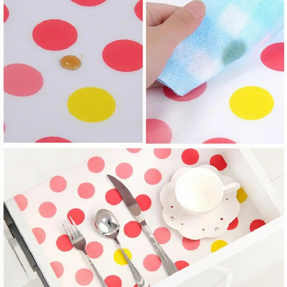 1 Roll Reusable Drawer Mat Cabinet Cupboard Drawer Liner Pad Moisture-proof Waterproof Non-Slip Kitchen Table Shelf Liner Pad