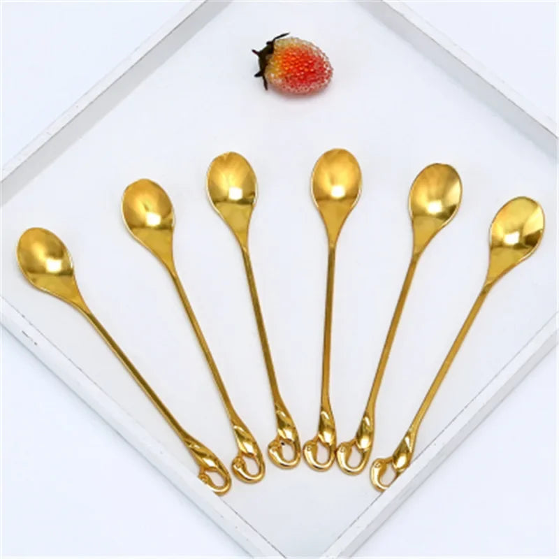 Creative Swan Aluminum Condiment Pot Set Seasoning Container alloy Spice Glass Jar Salt Sugar Bowl Pepper Coffee Organizer