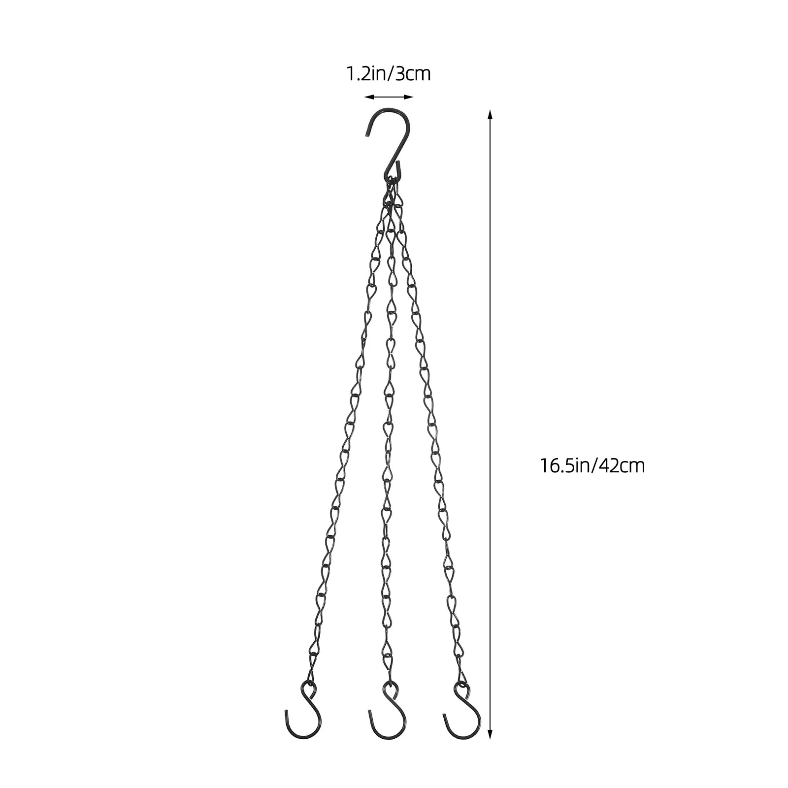 1pcs Hanging Basket Chain Heavy Duty Iron Flower Pot Hanger For Garden Planters Bird Feeders Lanterns Outdoor Decor Hardware