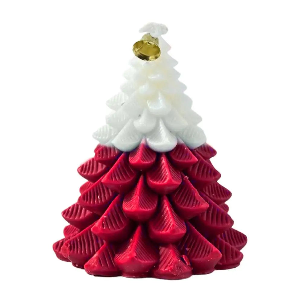 Christmas Candles Tree Shaped Long Lasting Burn Time Decor Winter Candle For Christmas Halloween Party Birthday Holiday Wedding