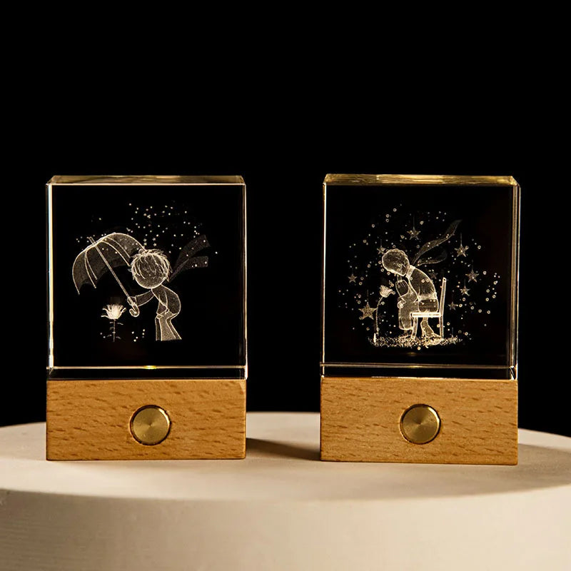 Astronomy Galaxy 3D Crystal Ball Table Lamp Moon Planet Galaxy Decor for Home Children's Table Lamp Party Birthday Xmas