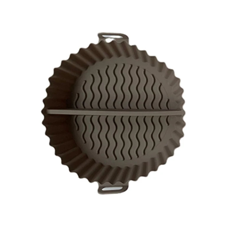 1Pcs Silicone Air Fryer Oven Baking Tray Pizza Fried Chicken Basket Pad Air-fryer Pot Food Plate Reusable Airfryer Pan Liner