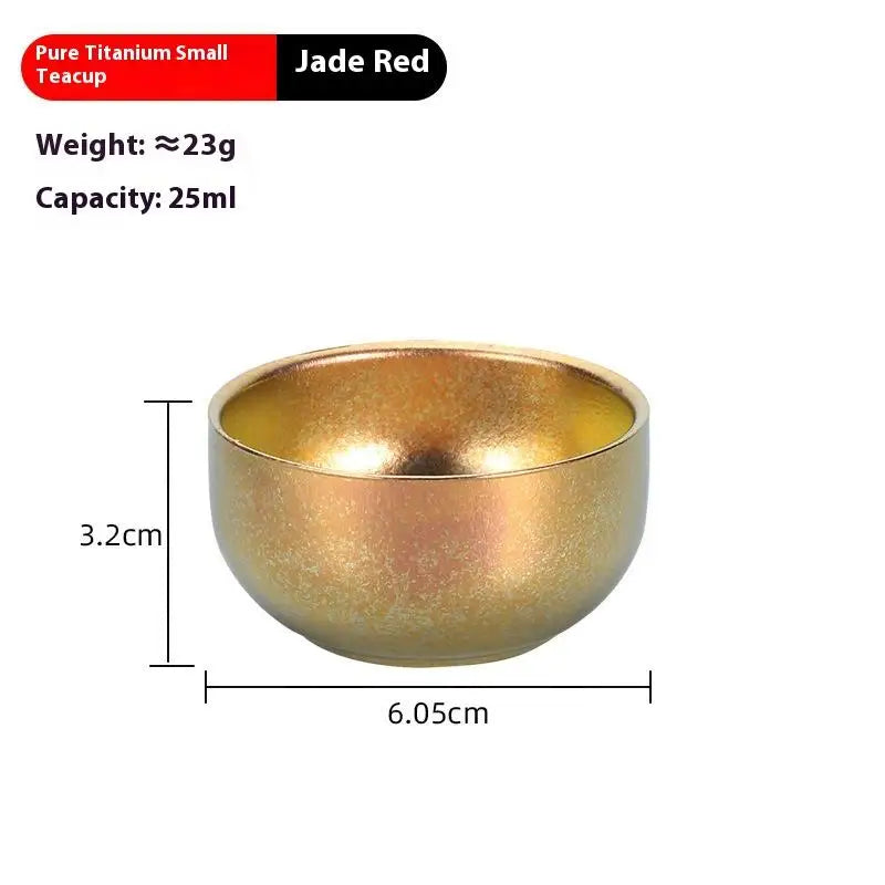 Pure Titanium Small Tea Cup Coffee For Outdoor Portable Camping Coffee And Tea Tableware Brewing Hiking Tea Cup Teapot