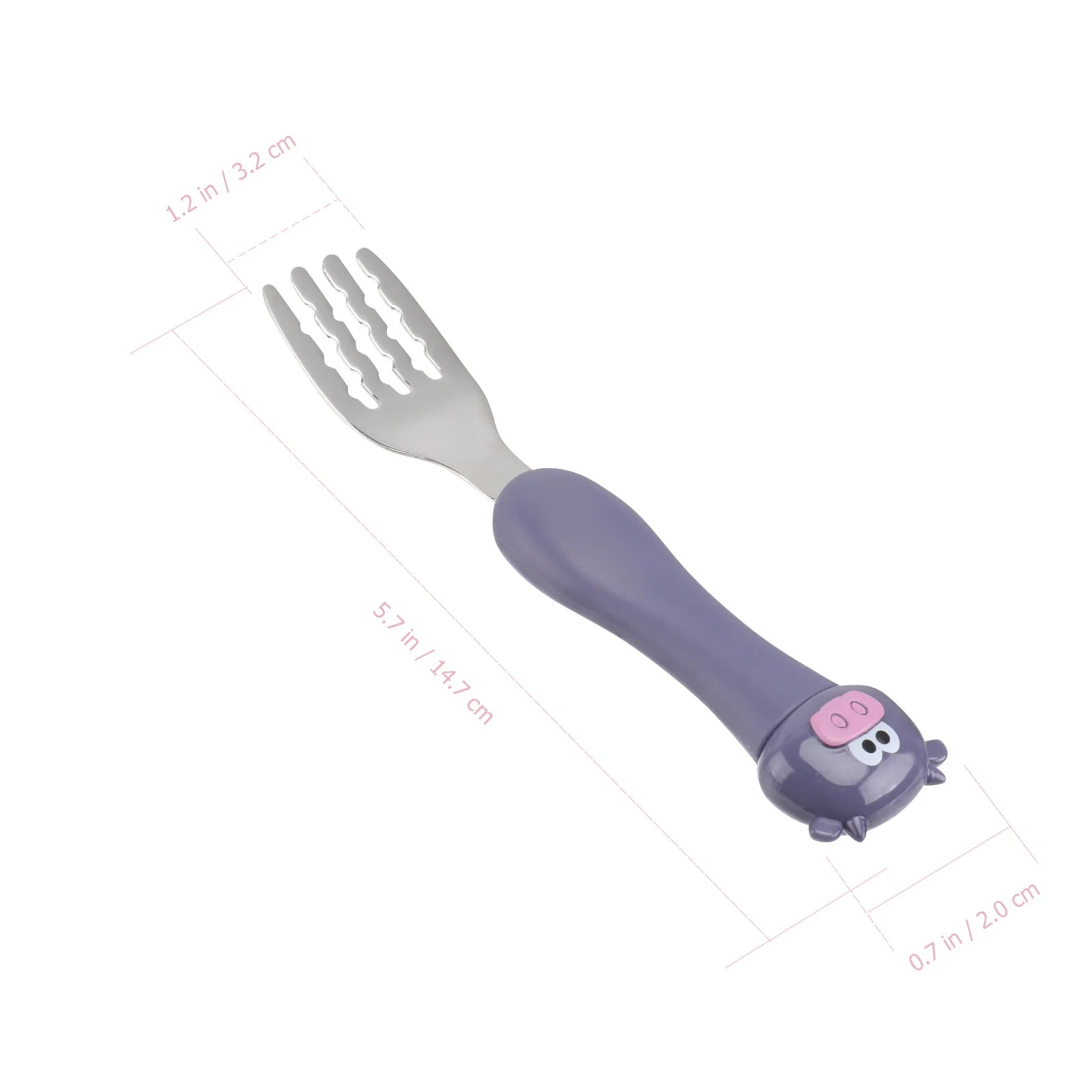 Durable Stainless Steel Cutlery Set Animal Styled Fork Spoon Safe Tableware Portable Dining Kit