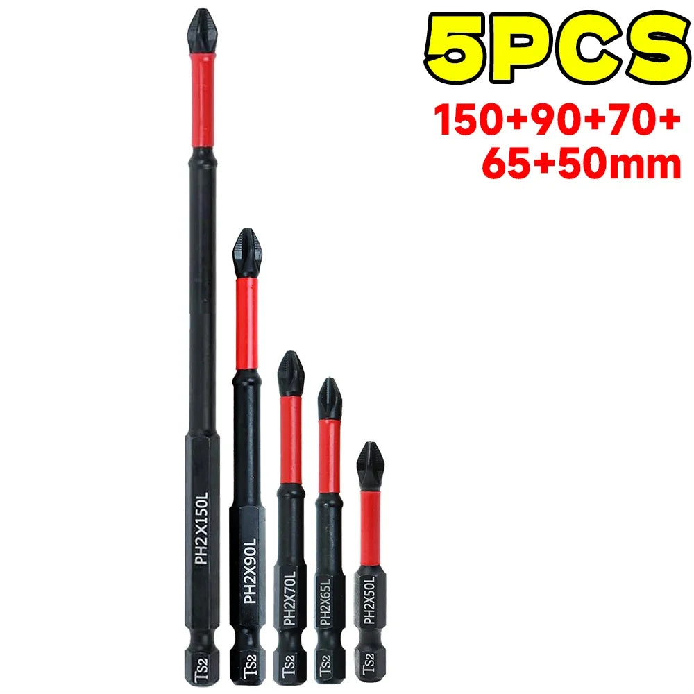 Powerful Magnetic Phillips Screwdriver Set Alloy Steel Anti-skid Electric Screwdriver Bits Impact Drill Bits Car Handheld Tools
