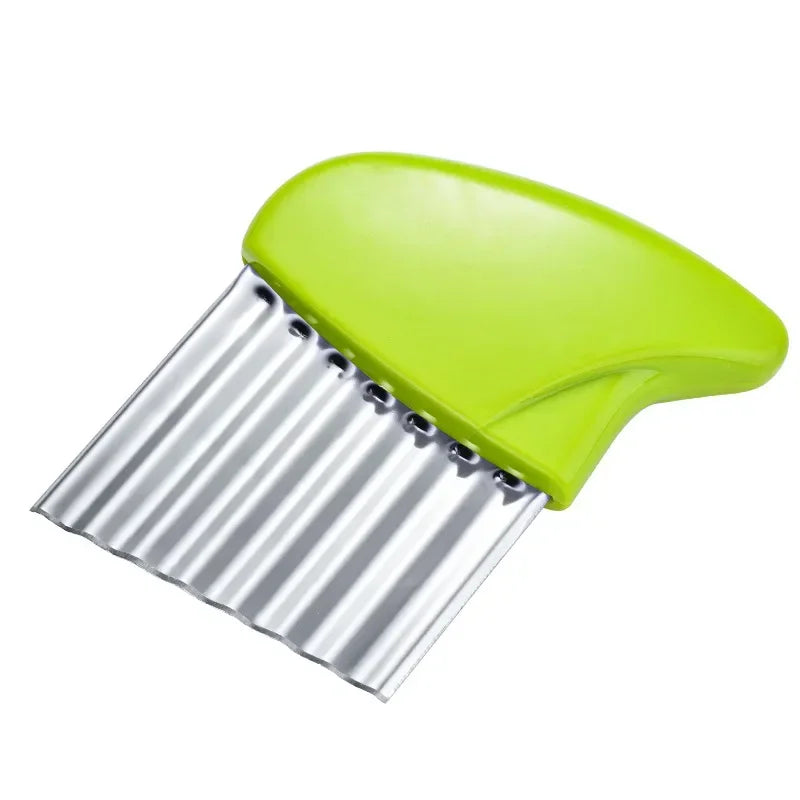 Potato Chip Slicer, Vegetable Fruit Cutter, Dough Chopper, French Fry Maker, Crinkle Wavy Kitchen Knife Tools Gadget