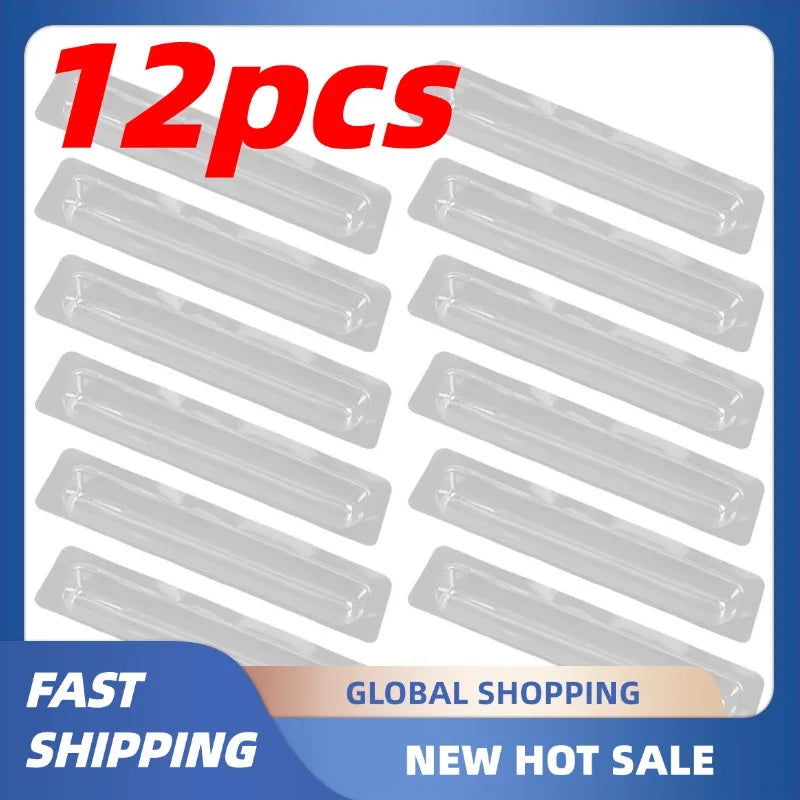 12pcs Plastic Clock Pointer Protection Box Transparent Anti-Squeeze Quartz Wall Clock Hands Arms Cover Shell Movement Parts