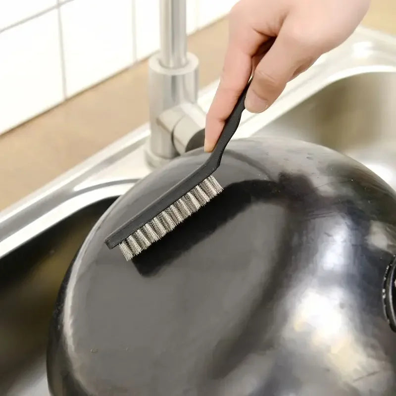 2pcs Wire Brushes Wire Brush and Copper Brush Stainless Rust Scrub Remove Cleaning Tools Mechanical Parts Cleaning Accessories