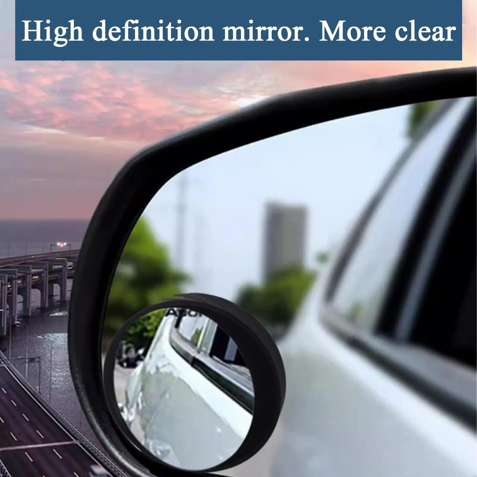 Blind Spot Mirror For Car 360-Degree Rotation Blind Spot Mirrors Rainproof Convex Rearview Monitor With 150-Degree Angle View