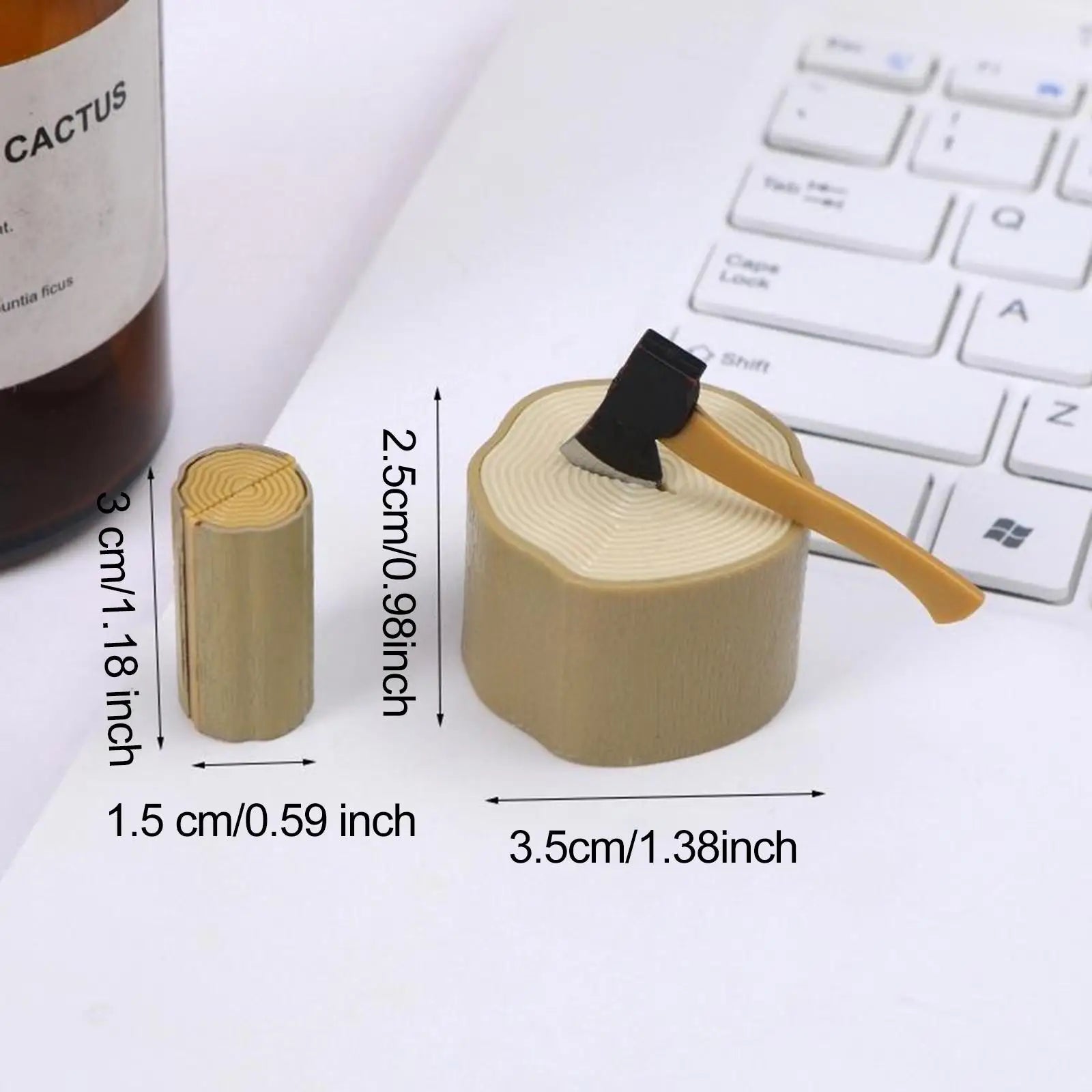 1:12 Axe and Wooden Stake Set Micro Landscape Mixed Model Supplies Mini Garden