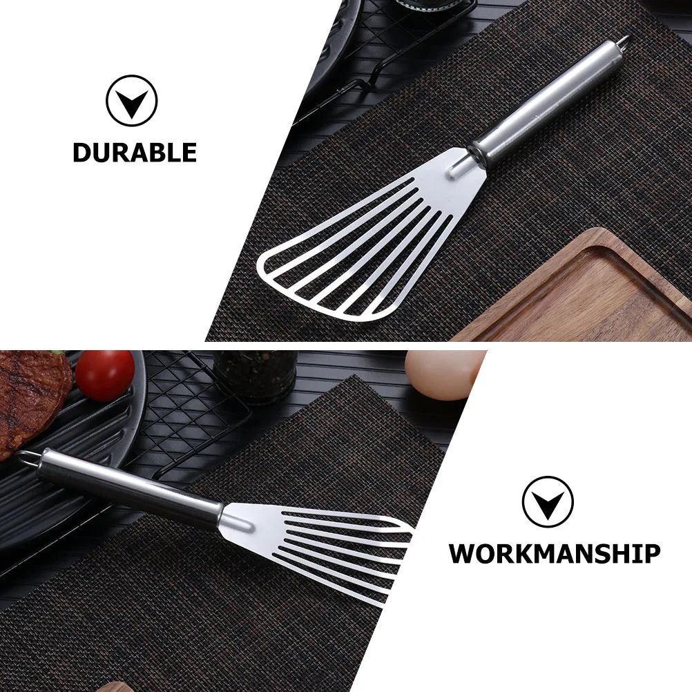 3Pcs Stainless Steel Cooking Spatulas Versatile Kitchen Tool for Steak Fish Bbq Pancakes Practical Home Accessories