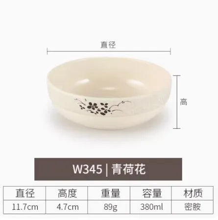 330ml Melamine small bowl commercial tableware plastic rice bowl soup bowl restaurant commercial