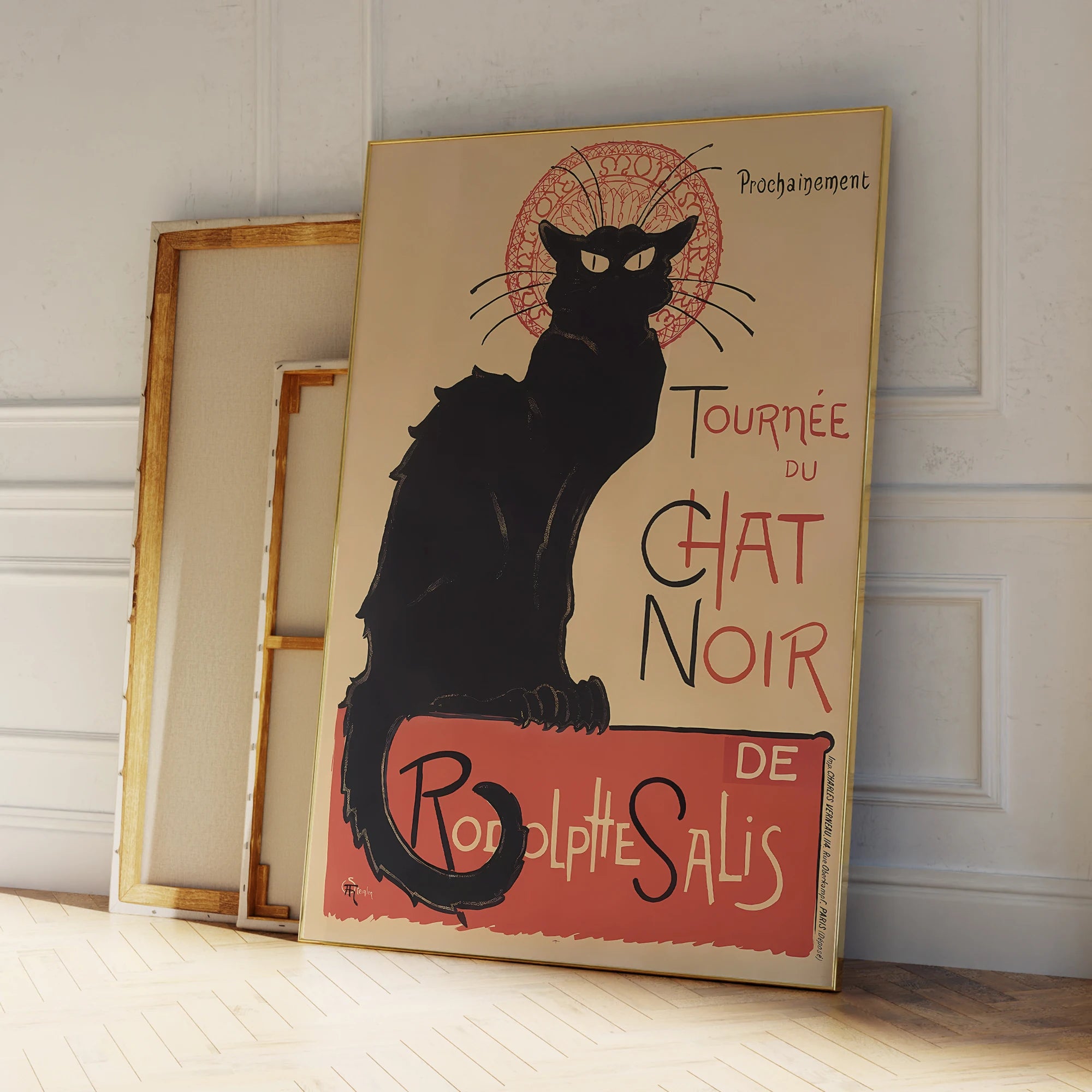 Modern Chat Noir - Black Cat Vintage French Poster Wall Art Prints Canvas Painting Poster Picture For Living Room Home Decor