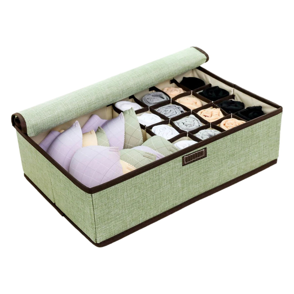 Drawer Underwear Bra Organizer Sock Storage Box Closet Organizer with Lid Large Capacity Basket Wardrobe Clothing Finishing Box