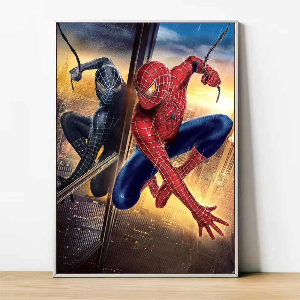 MINISO Marvel Superheroes Avengers Spider-Man Iron Man Parlor Bedroom Decorative Art Posters Wall Mural Canvas Painting Printing
