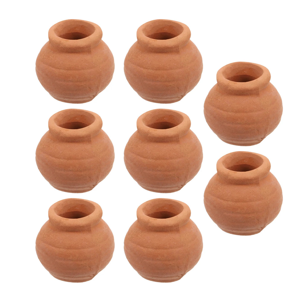 8 Pcs Mini Terracotta Flower Pots Thumb Succulent Planters Small Clay Pot For Garden Dollhouse Pottery Container Gift