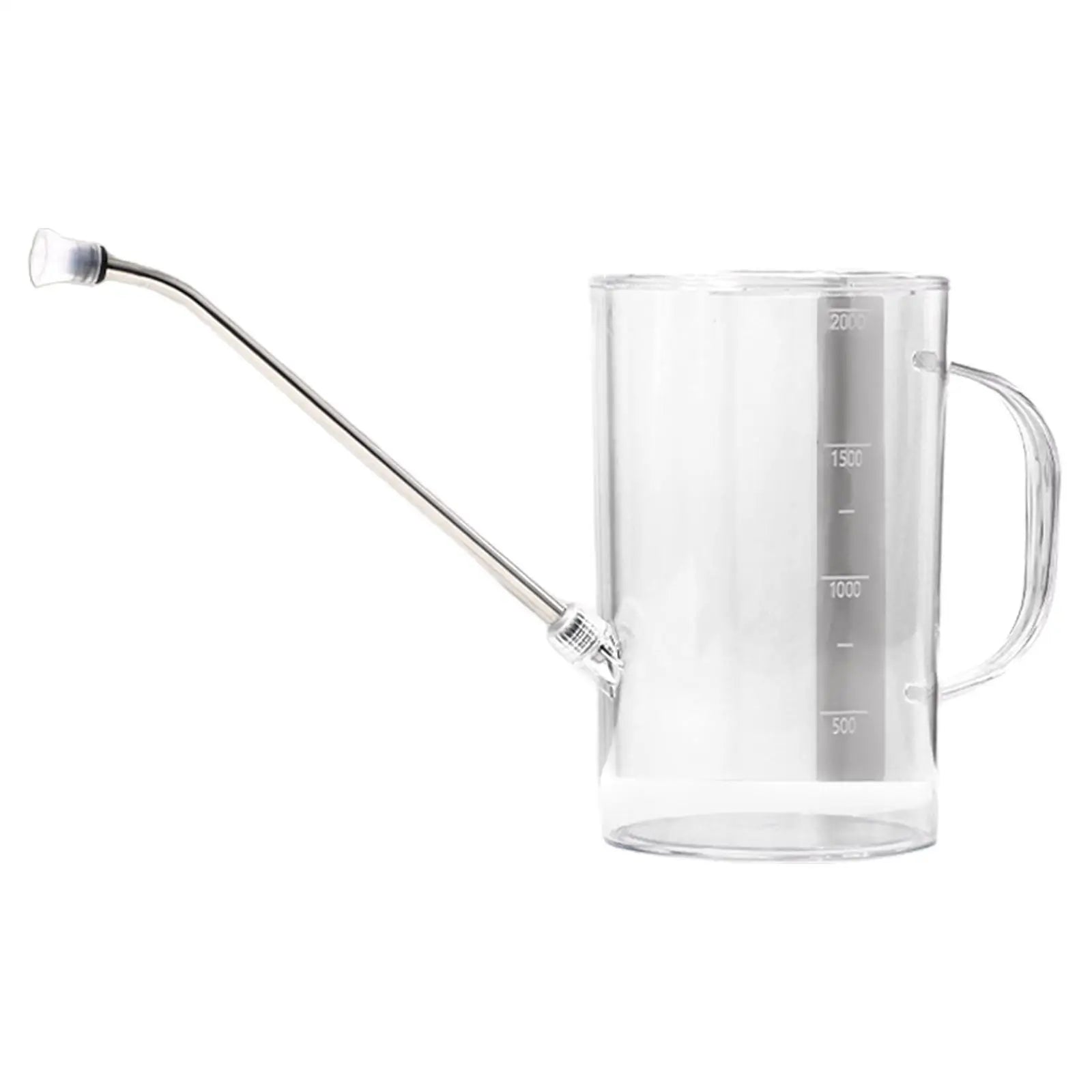 2L Watering Can Long Mouth Garden, Irrigation Spraying Pot Transparent With scale for House Plants Flower Indoor Gardening Tools