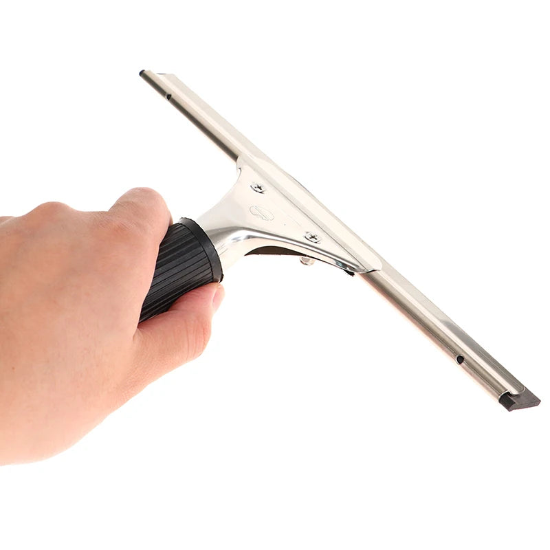 Stainless Steel Window Glass Cleaning Squeegee Streak-free Water Stain Removal Blade Wiper Cleaner For Home Bathroom