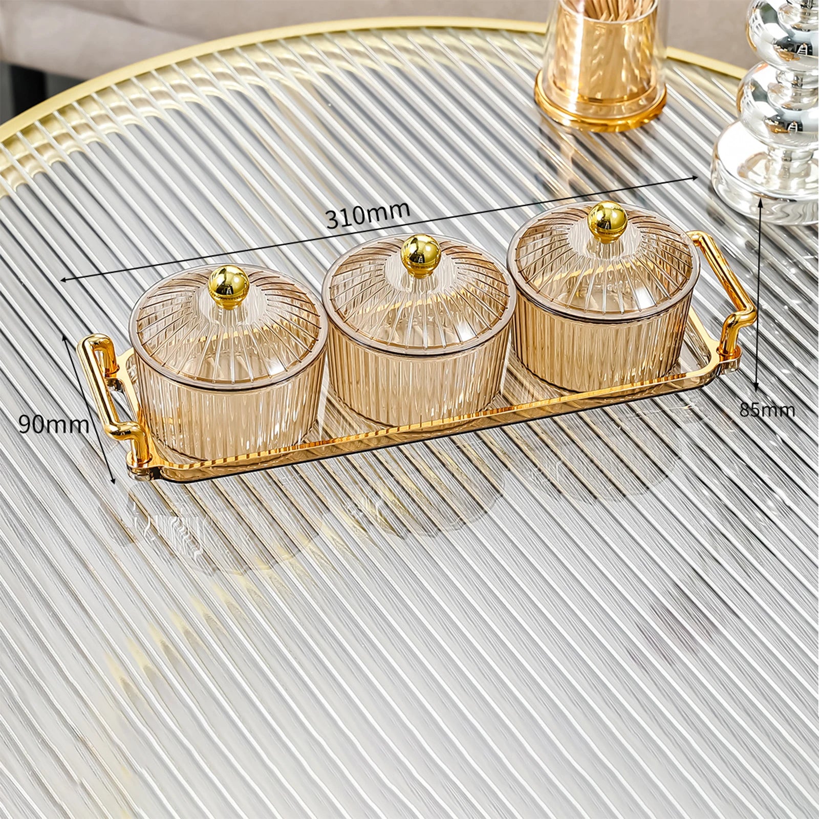 Platsic Caddy Serving Platter Condiment Tray Storage Container Dried Fruit Tray Fruit Snacks Serving Platter for Wedding Kitchen