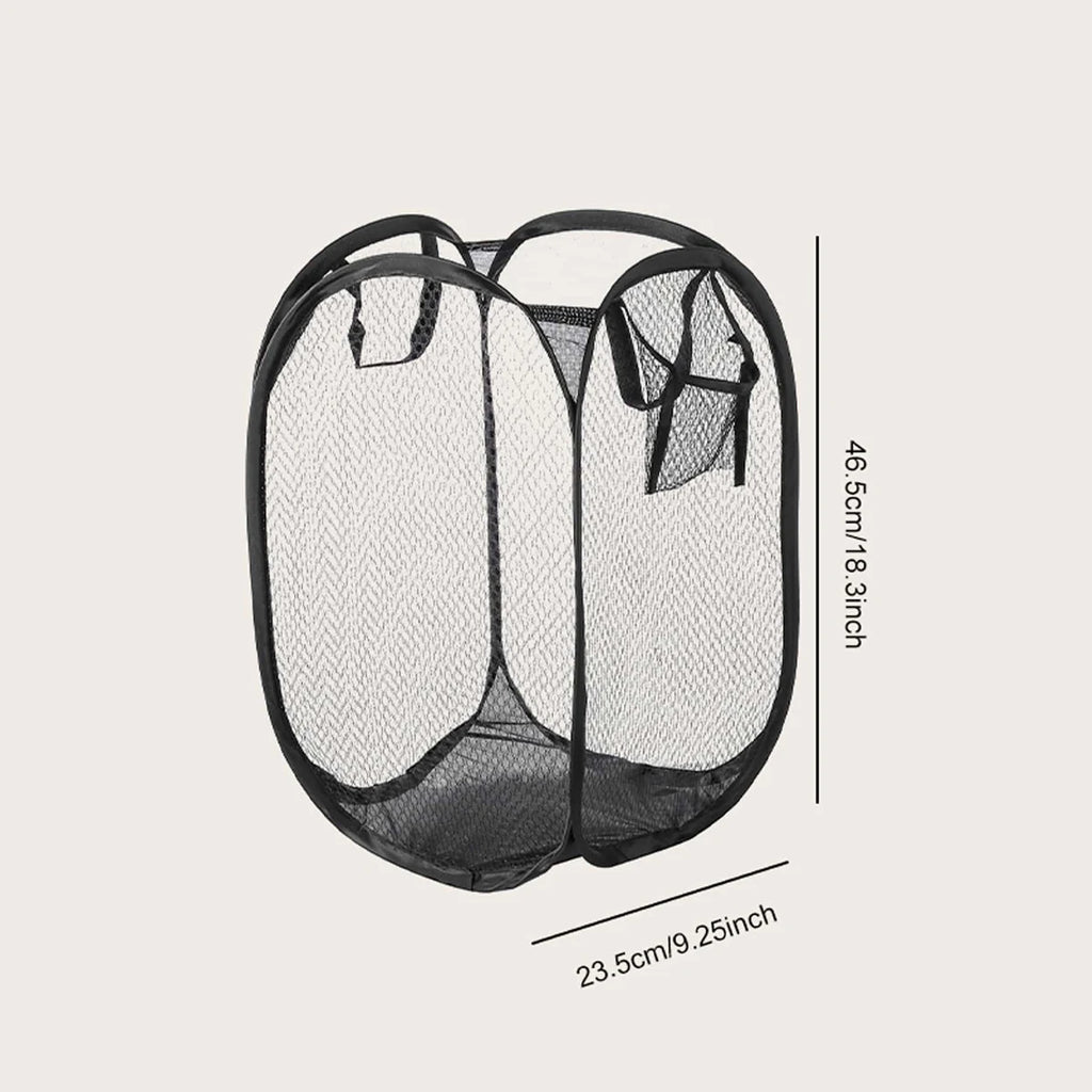 1pc-Folding Dirty Laundry Sorting Basket Washing FrameBathroomCloth MeshStorage BagFrame Bucket LaundryOrganizers Storage Pouch