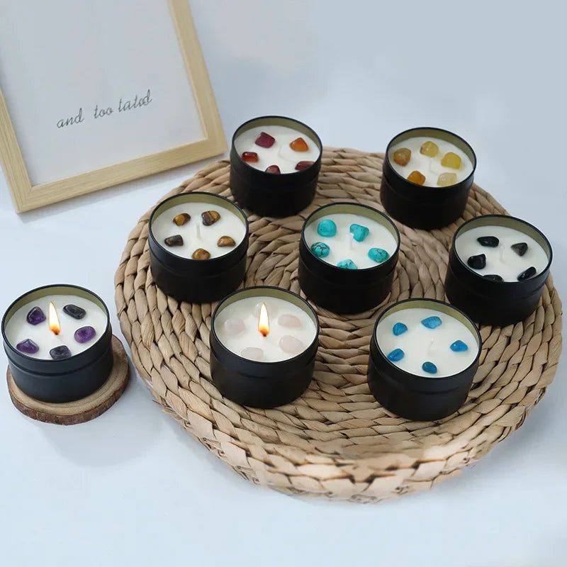 Scented Candle Gift Soy Wax Aromatherapy Candles Iron Cans Soy Wax Home Decoration m