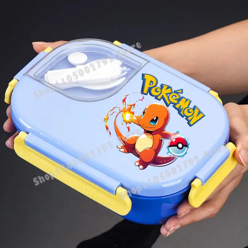 Pikachu Pokemons Girl Boy Cartoon Lunch Boxs Student Charmander Portable Bento Case Insulated Lunch Box Kids Birthday Cute Gift