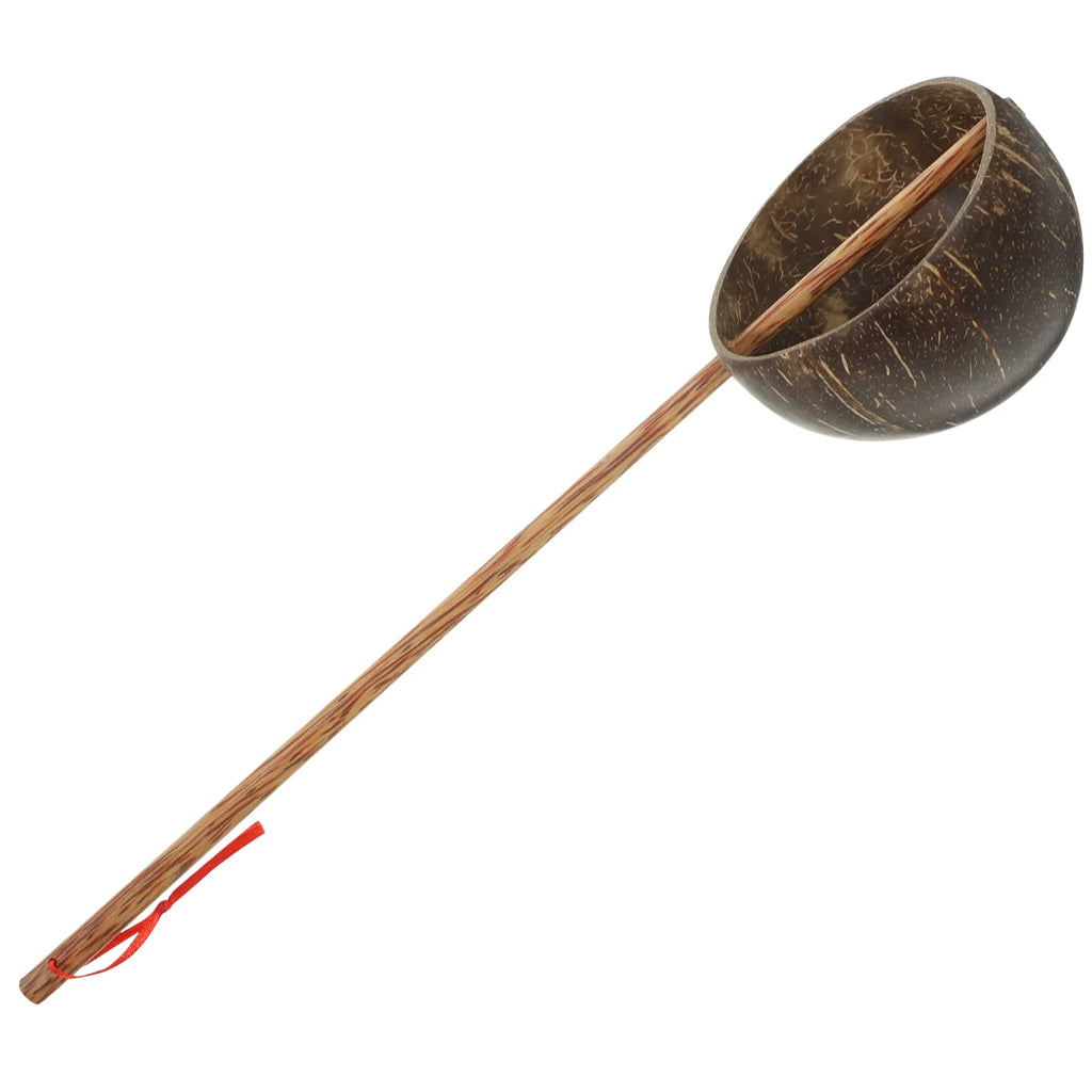 Wooden Coconut Shell Water Scoop Sturdy Bath Spoon Multipurpose Kitchen Ladle Creative Sauna Spoon Household Bathroom Scoop
